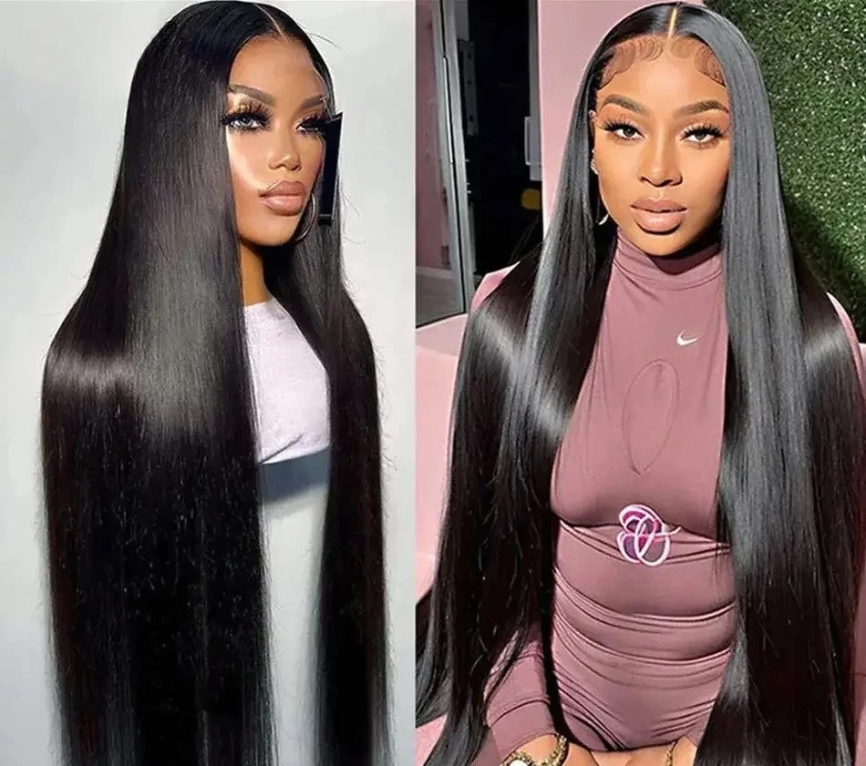 250% Density Long and Straight HD Front Lace Glueless Wig 100% Human Hair