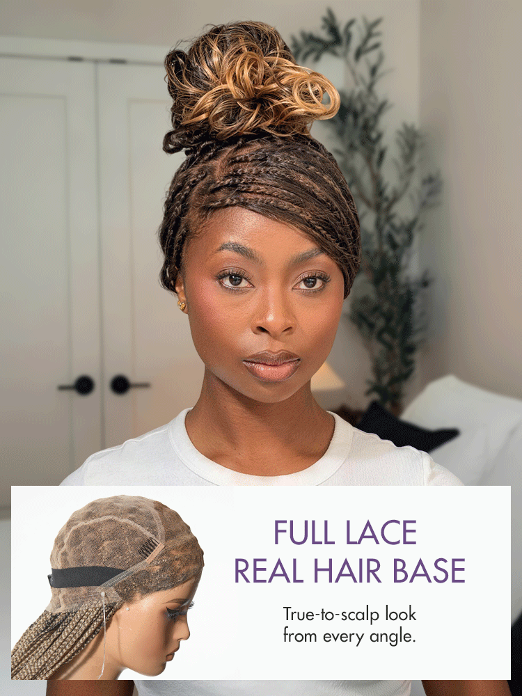 🔥Last Day: 73% OFF🌍613 Goddess Blonde HD Lace Glueless Knotless Braid Wig ✨