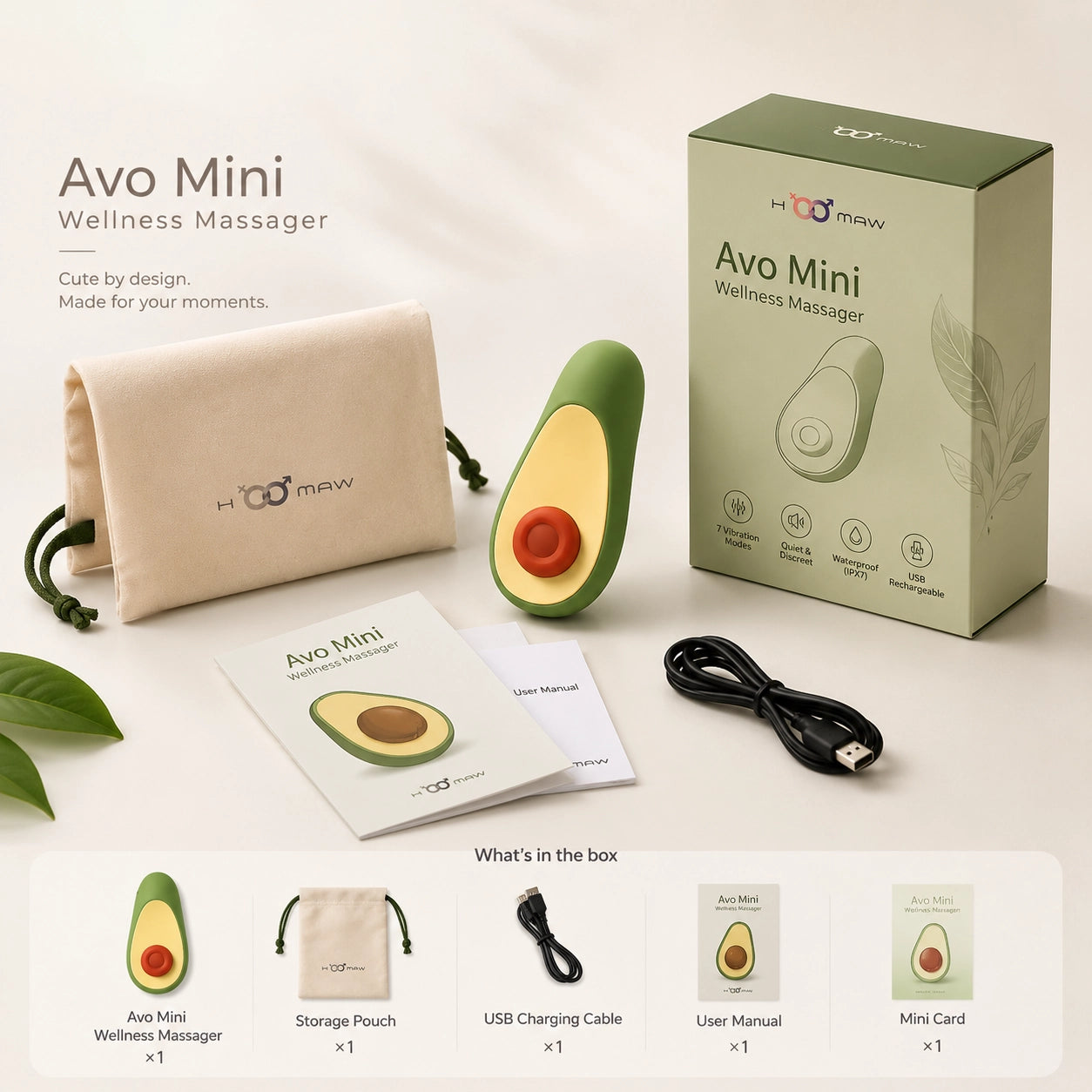 Hoomaw™ Avo Mini Wellness Massager