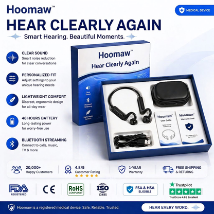 🌎Ends Today: 83% OFF!⏰👂Revitalize your ears again💖 💥 LIMITED TIME OFFER!🔥Bone Conduction Smart Hearing Aid Bluetooth Earphones